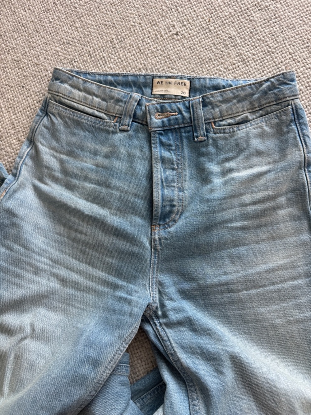 Free People Light Blue wide leg woman Jeans - 100% cotton never worn